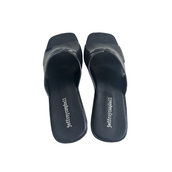 JEFFREY CAMPBELL Black Platform Slide Sandals Size 9 - Picture 5 of 8